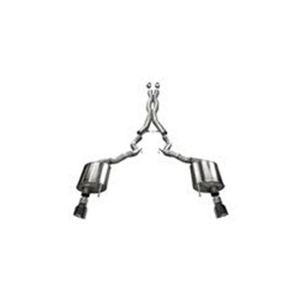 Corsa Exhaust 3.0 in. 4.5 dia. Extreme Cat-Back Exhaust System with Split Rear Exit, Black 14342BLK